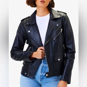 Deadwood River leather jacket in black size 40